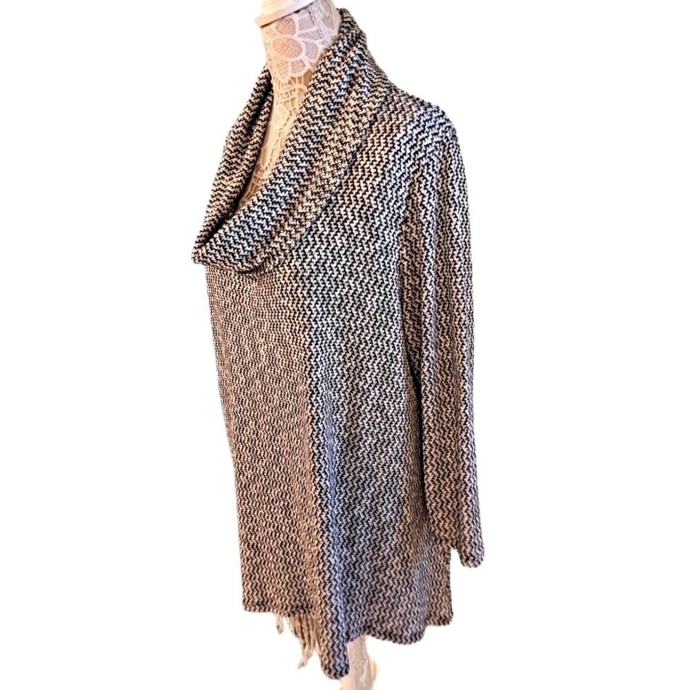 NWOT Flowy, Cozy, Oversized,Knit Cowl Neck Tunic Length 3/4 Sleeves Sweater 1X
